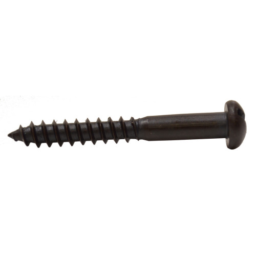1 1/2" x 10 Pozi Round Head Woodscrew - Black Japanned - (200)