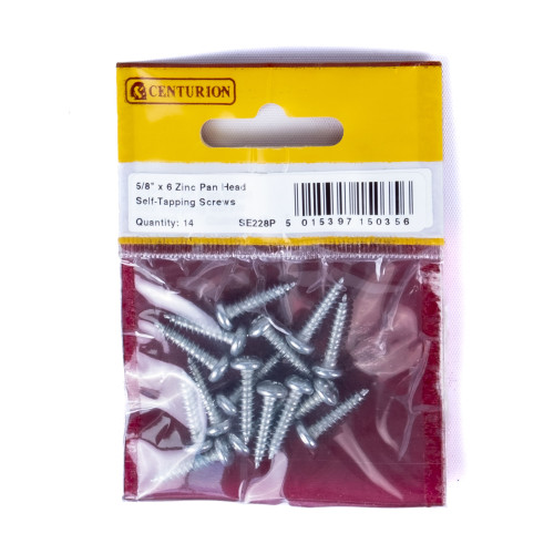Pozi Pan Head Self Tapping Screws, 5/8" x 6, ZP