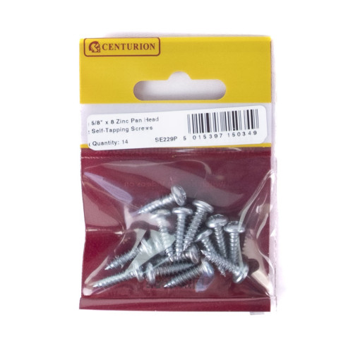 Pozi Pan Head Self Tapping Screws, 5/8" x 8, ZP