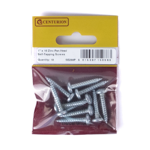 Pozi Pan Head Self Tapping Screws, 1" x 10, ZP