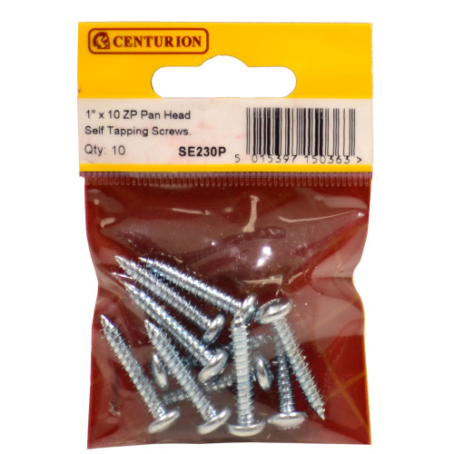 Pozi Pan Head Self Tapping Screws, 1" x 10, ZP