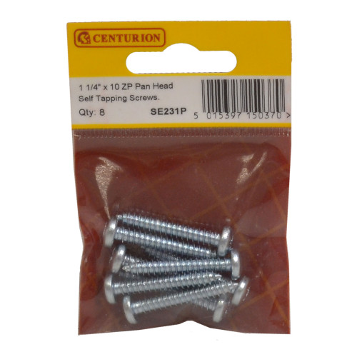 Pozi Pan Head Self Tapping Screws, 1Â¼" x 10, ZP