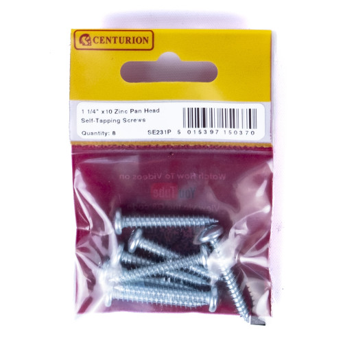 Pozi Pan Head Self Tapping Screws, 1&Acirc;&frac14;" x 10, ZP