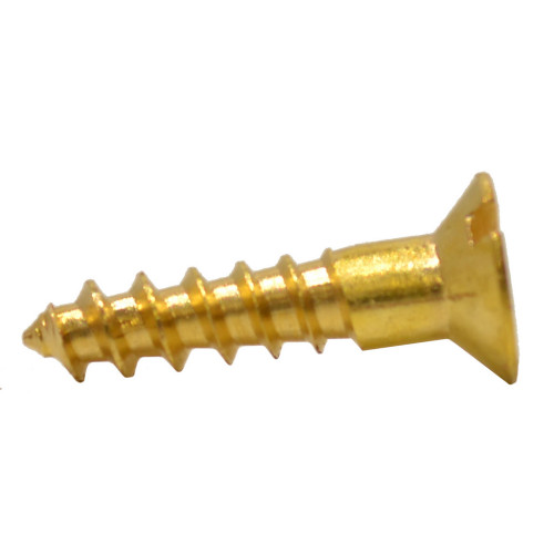 5/8" x 6 Slotted Brass Woodscrew - Countersunk Head - (200)