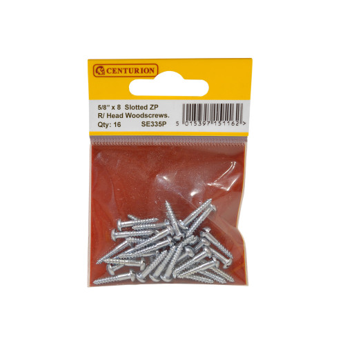 Pozi Twin Thread Round Head Screws, 5/8" x 8