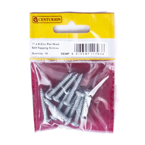 Pozi Pan Head Self Tapping Screws, 1" x 8, ZP