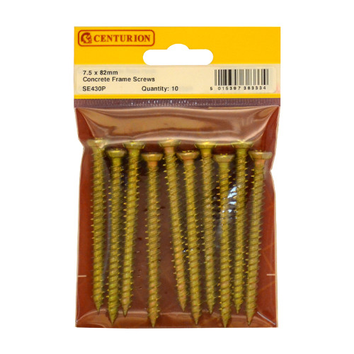 7.5mm x 82mm Concrete Frame Screws (Pack of 10)