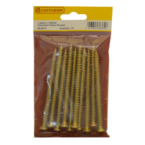 7.5mm x 102mm Concrete Frame Screws (Pack of 10)