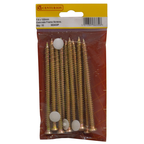 7.5mm x 122mm Concrete Frame Screws (Pack of 10)