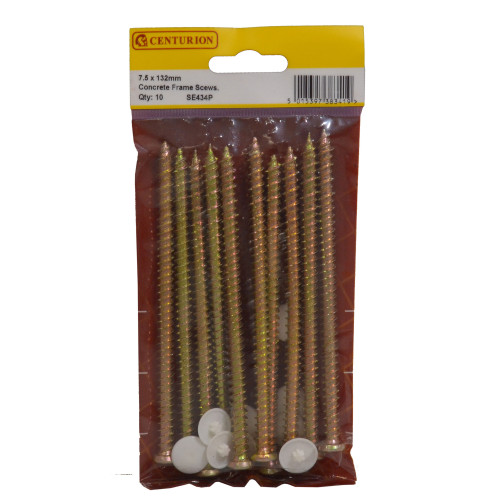 7.5mm x 132mm Concrete Frame Screws (Pack of 10)