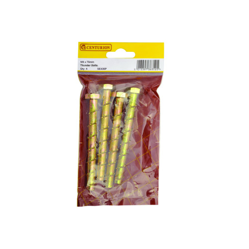 M8 x 75mm Thunder Bolts (Pack of 4)