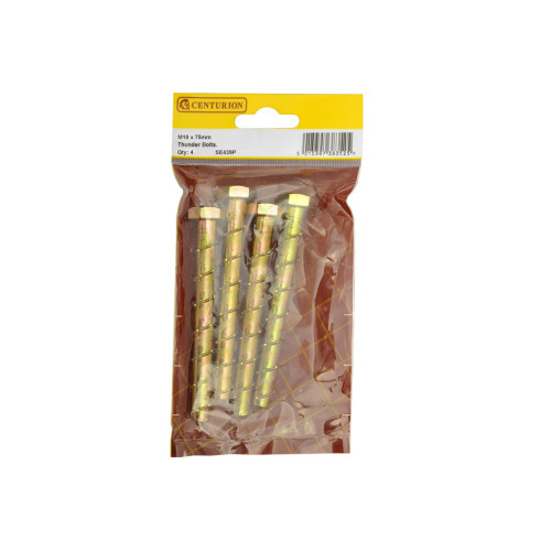 M10 x 75mm Thunder Bolts (Pack of 4)