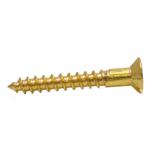 1" x 6 Slotted Brass Woodscrew - Countersunk Head - (200)