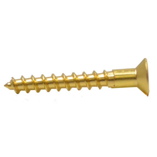 1 1/4" x 8 Slotted Brass Woodscrew - Countersunk Head - (200)
