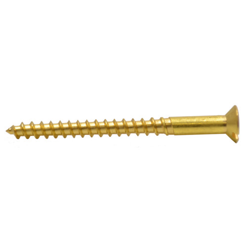 2" x 8 Slotted Brass Woodscrew - Countersunk Head - (200)