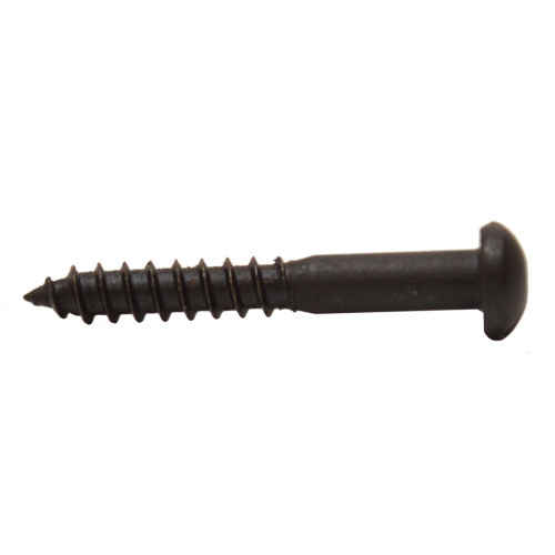 1" x 6 Pozi Round Head Woodscrew - Black Japanned - (200)