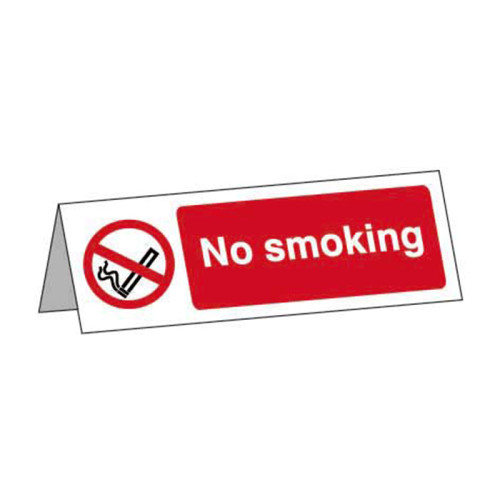 No Smoking Desk Sign 1.2mm Recyclable PP (150 x 50mm)