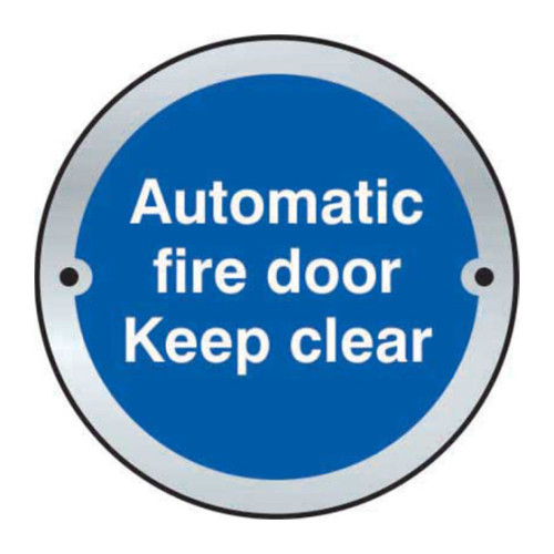 Automatic Fire Door Keep Clear' Fire Door Disc
