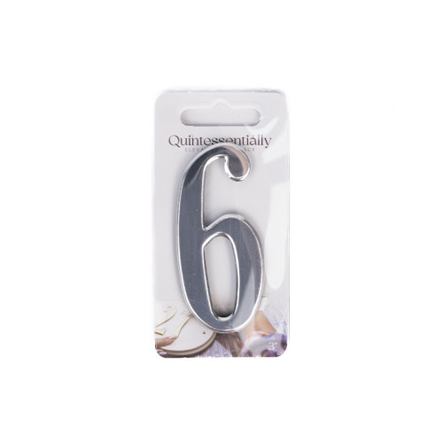 3" Silver Effect Numeral 6 SN306