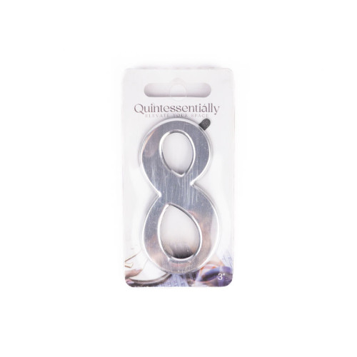3" Silver Effect Numeral 8 SN308
