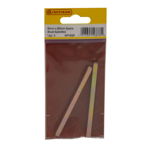 Spare Spindles Steel, 8mm x 85mm, Pack of 2