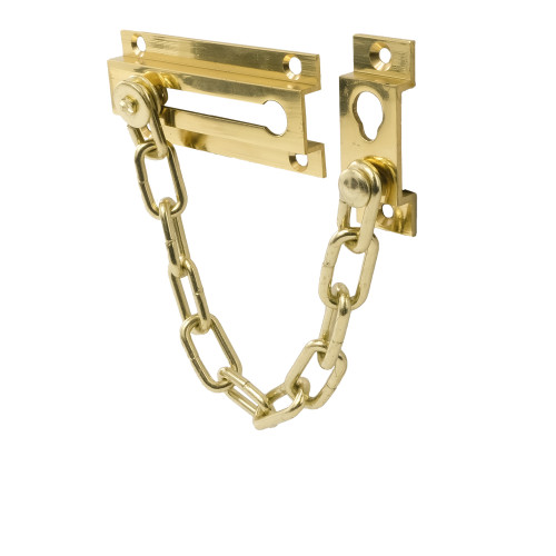 Solid Brass Door Chain, Brassed