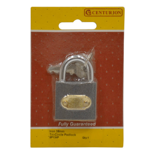 Iron 'Tri-Circle' Padlocks, 38mm