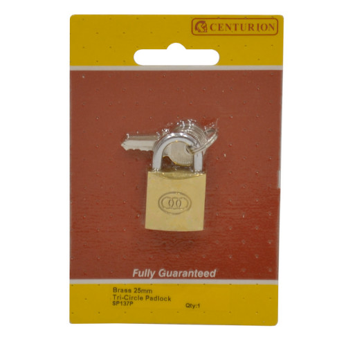 Brass 'Tri-Circle' Padlocks, 25mm