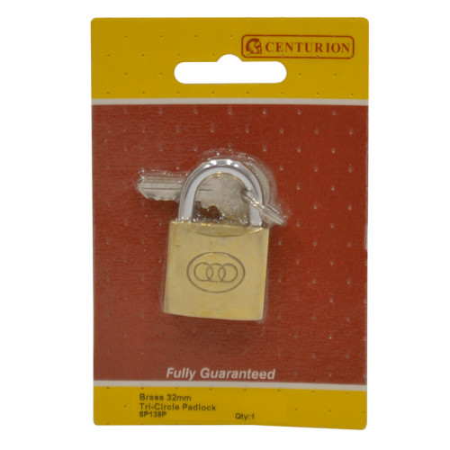 Brass 'Tri-Circle' Padlocks, 32mm