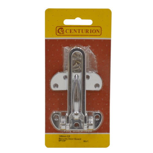 Steel Security Door Guards, Chromed