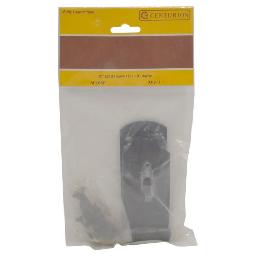 Heavy Duty Safety Hasp and Staple, Black, 250mm