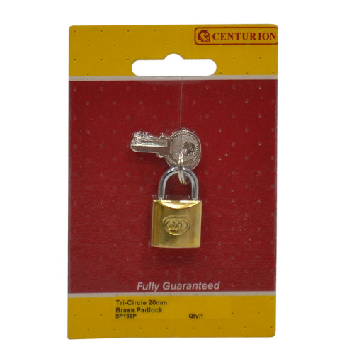 Brass 'Tri-Circle' Padlocks, 20mm