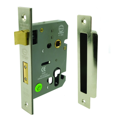 Euro Sash Lock Case, Satin Chrome Plated, 75mm