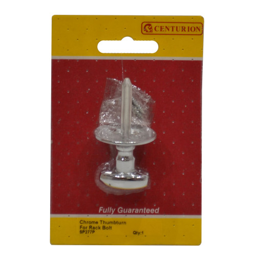 Security Bolt Thumb turn, Chromed, 30mm