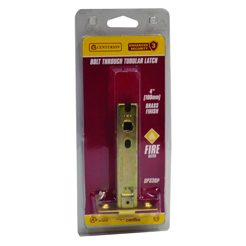 Heavy Duty Tubular Latches, Brassed, 100mm