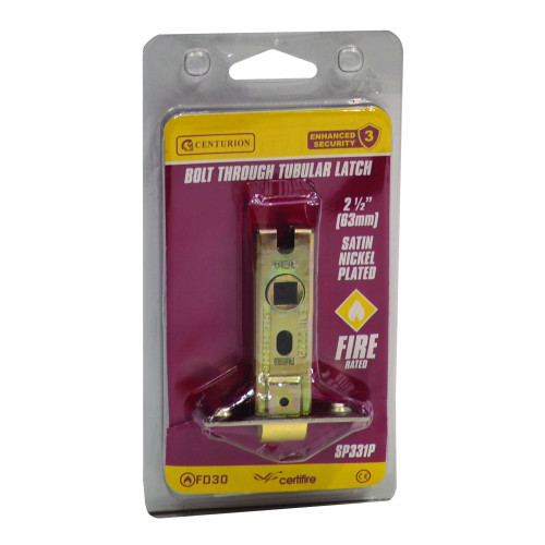 Heavy Duty Tubular Latches, Satin Nickel Plated, 63mm