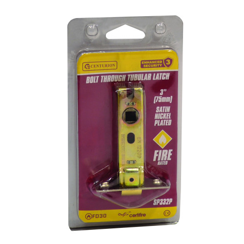 75mm SNP Bolt Through Tubular Latch CE Fire Rated