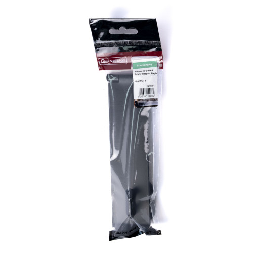 Safety Hasp and Staples, Epoxy Black, 150mm