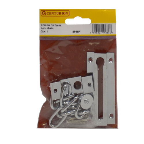 Solid Brass Door Chain, Chromed