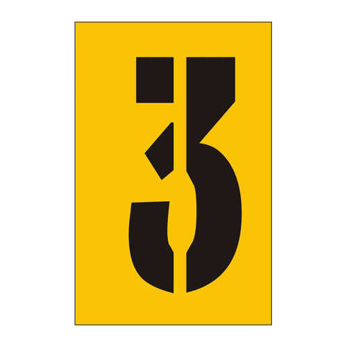 50mm Stencil, Character '3'