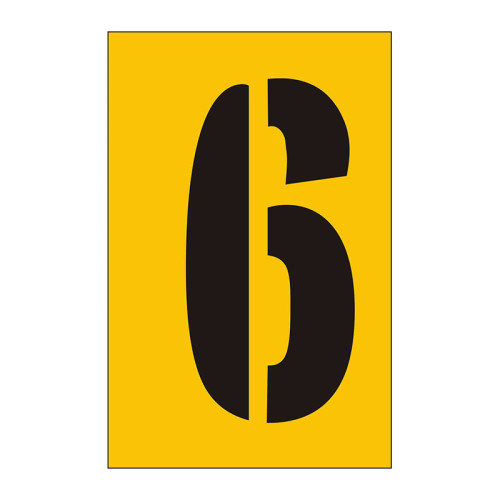 50mm Stencil, Character '6'