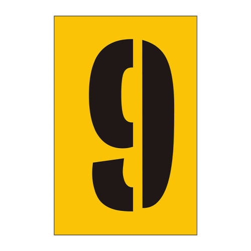 50mm Stencil, Character '9'