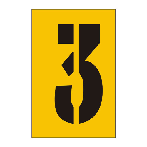 75mm Stencil, Character '3'