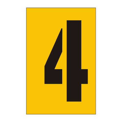 75mm Stencil, Character '4'