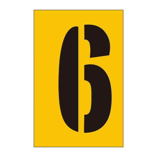 75mm Stencil, Character '6'