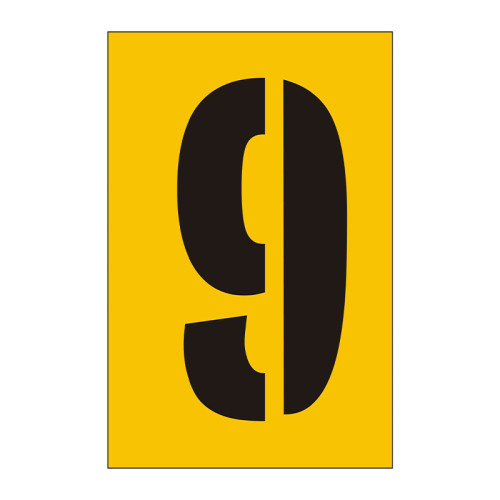 75mm Stencil, Character '9'