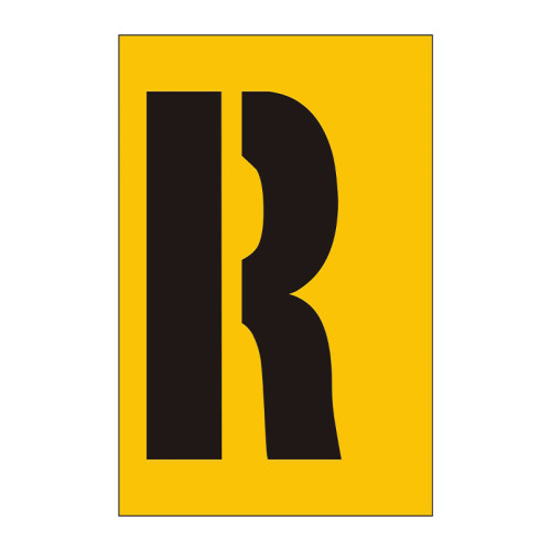75mm Stencil, Character 'R'
