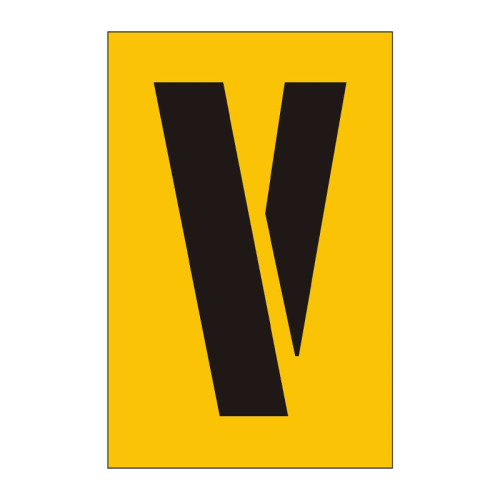 75mm Stencil, Character 'V'