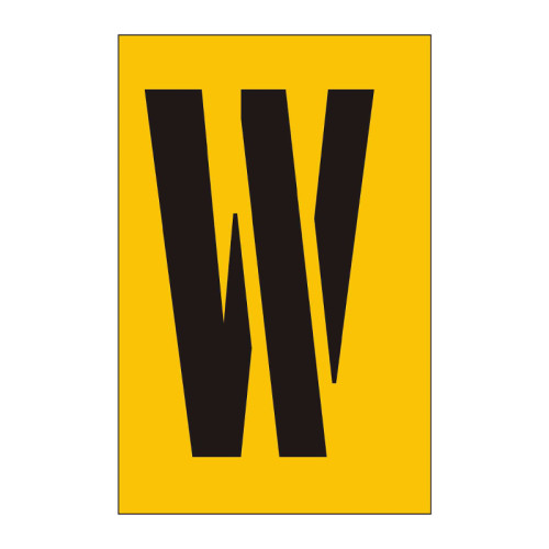 75mm Stencil, Character 'W'