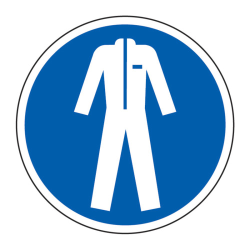 'Wear Protective Clothing' Floor Graphic (200mm dia.)